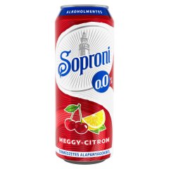 Soproni meggy-citromos alkoholmentes sörital 0,0% 500 ml