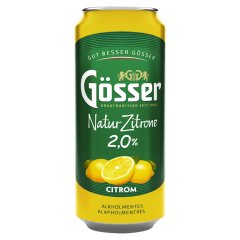 Gösser Natur Zitrone citromos sörital 2,0% 500 ml
