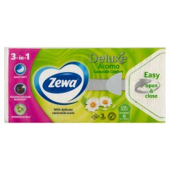 Zewa Deluxe Aroma Camomile Comfort illatosított papír zsebkendő 3 rétegű 90 db