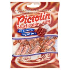 Pictolin cukormentes csokoládés ízesítésű, tejszínes cukorka édesítőszerrel 65 g