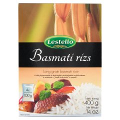 Lestello hosszú szemű fehér basmati rizs 4 x 100 g