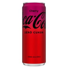 Coca-Cola Zero Cherry colaízű energiamentes szénsavas üdítőital cseresznye ízesítéssel 330 ml