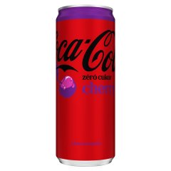Coca-Cola Zero Cherry colaízű energiamentes szénsavas üdítőital cseresznye ízesítéssel 330 ml