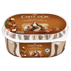Carte D\'Or kakaóval és mogyoróval ízesített jégkrém és vanília ízű jégkrém 825 ml