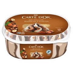Carte D\'Or kakaóval és mogyoróval ízesített jégkrém és vanília ízű jégkrém 825 ml