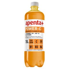Apenta+ Power-C narancs-pomelo ízű szénsavmentes, energiamentes üdítőital édesítőszerekkel 750 ml