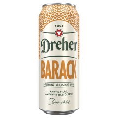 Dreher Barack világos sör és barack ízű ital keveréke 4% 0,5 l
