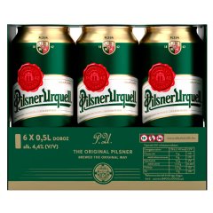 Pilsner Urquell Multipack minőségi világos sör 4,4% 6 x 0,5 l