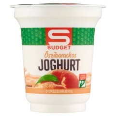 S-Budget őszibarackos joghurt gyümölcsdarabokkal 150 g