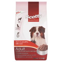 Scotty Premium teljes értékű száraz állateledel baromfiban gazdag, rizzsel 1,5 kg 