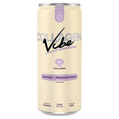 Collagen Vibe mangó és maracuja ízesítésű szénsavas üdítőital kollagénnel édesítőszerekkel 330 ml