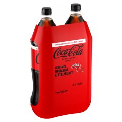 Coca-Cola Zéró colaízű energiamentes szénsavas üdítőital édesítőszerekkel 2 x 1,75 l