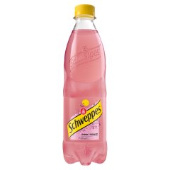 Schweppes Pink Tonic feketeribizli ízű szénsavas üdítőital cukorral és édesítőszerekkel 0,5 l