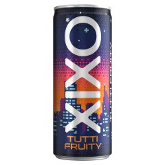 XIXO Tutti Fruity tuttifruttiízű koffeinmentes szénsavas üdítőital hozzáadott vitaminokkal 250 ml