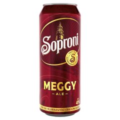 Soproni Meggy Ale szűretlen felsőerjesztésű sörkülönlegesség 4% 500 ml