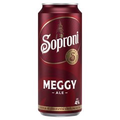 Soproni Meggy Ale szűretlen felsőerjesztésű sörkülönlegesség 4% 500 ml