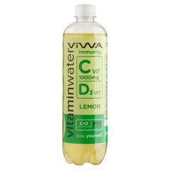 Viwa Vitaminwater Immunity Zero citrom ízű, energia- és szénsavmentes üdítőital vitaminokkal 600 ml