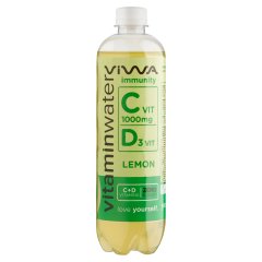 Viwa Vitaminwater Immunity Zero citrom ízű, energia- és szénsavmentes üdítőital vitaminokkal 600 ml