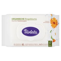 Violeta nedves WC-papír körömvirág kivonattal és zöld teával 60 db