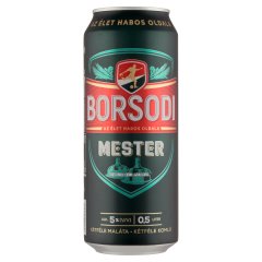 Borsodi Mester minőségi világos sör 5% 0,5 l