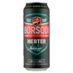 Borsodi Mester minőségi világos sör 5% 0,5 l