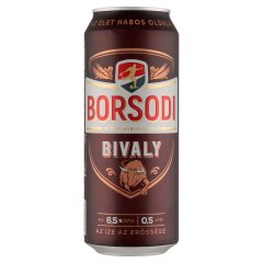 Borsodi Bivaly minőségi világos sör 6,5% 0,5 l