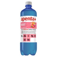 Apenta+ Boost pink grapefruit ízű, enyhén szénsavas, energiamentes üdítőital édesítőszerekkel 750 ml