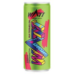 Watt görögdinnye- és egresízű szénsavas energiaital koffeinnel és vitaminokkal 250 ml