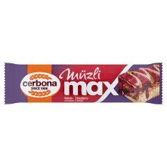 Cerbona Müzli Max málnás-citromos müzliszelet 30 g