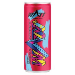 Watt Classic tuttifrutti ízű szénsavas energiaital koffeinnel és vitaminokkal 250 ml