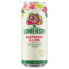 Somersby Raspberry & Lime cider almalé alapú szénsavas alkoholos ital 4,5% 0,5 l