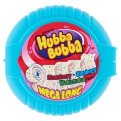 Hubba Bubba Mega Long eper-, feketeáfonya- és görögdinnye ízű rágógumi 56 g