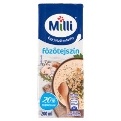 Milli UHT főzőtejszín 20% 200 ml