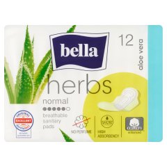 Bella Herds normal illatmentes egészségügyi betét aloe verával 12 db