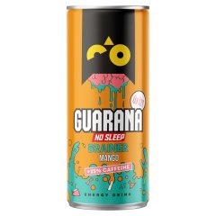 Guarana No Sleep Brainer mangó ízű, szénsavas, alkoholmentes ital koffeinnel és vitaminokkal 250 ml
