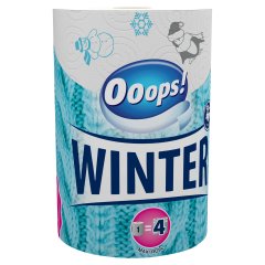 Ooops! Winter illatmentes háztartási papírtörlő 2 rétegű 1 tekercs