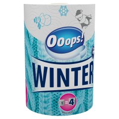 Ooops! Winter illatmentes háztartási papírtörlő 2 rétegű 1 tekercs