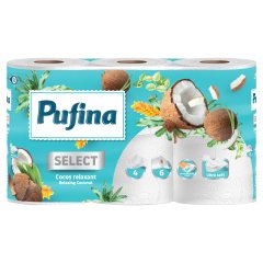Pufina Nyugtató kókusz illatosított WC-papír 4 rétegű 6 tekercs
