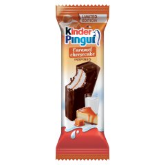 Kinder Pingui mascarpone ízű tejes krémmel és karamelles készítménnyel töltött sütemény 30 g