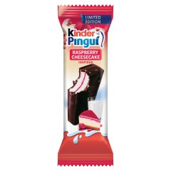 Kinder Pingui mascarpone ízű tejes krémmel és málnás készítménnyel töltött sütemény 30 g