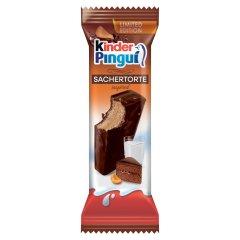 Kinder Pingui Sacher Style kakaós-tejes krémmel és sárgabarackos készítménnyel töltött sütemény 30 g