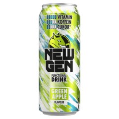 New Gen zöldalmaízű, koffeintartalmú, szénsavas, alkoholmentes ital 500 ml