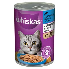Whiskas teljes értékű nedves eledel felnőtt macskáknak tonhallal aszpikban 400 g