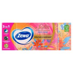 Zewa Softis Energizing Moments illatosított papír zsebkendő 4 rétegű 10 x 9 db