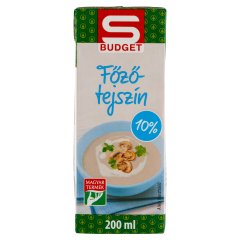 S-Budget UHT főzőtejszín 10% 200 ml