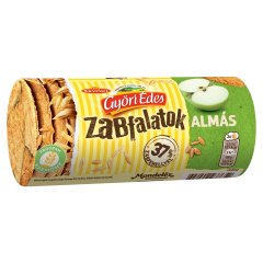 Győri Édes Zabfalatok almás, zabpelyhes, omlós keksz 198 g