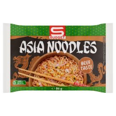 S-Budget Asia Noodles marhahús ízű instant tészta ízesítő keverékkel 86 g