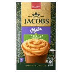 Jacobs Milka Cappucino mogyoróízű azonnal oldódó kávéitalpor 8 x 16,5 g (132 g)
