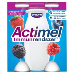 Danone Actimel zsírszegény, élőflórás, erdei gyümölcsízű joghurtalapú ital 4 x 100 g (400 g)