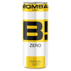 BOMBA! Zero hőkezelt, koffeintartalmú, tutti-frutti ízű cukormentes szénsavas ital 250 ml
